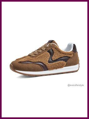 Women's Trendy Fashion Sneakers Retro Neutral Lace-Up Walking Shoes